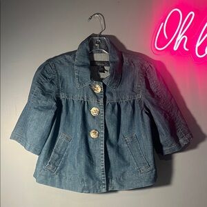 Baccini Blue Jean Jacket with Button Accents